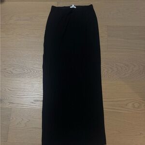 Ribbed Black Women's Skirt